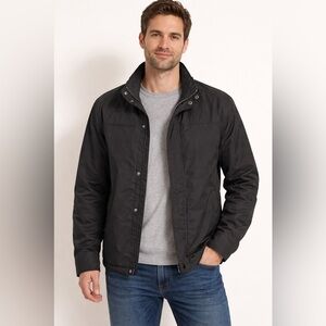 Perry Ellis Black Windbreaker Jacket size large